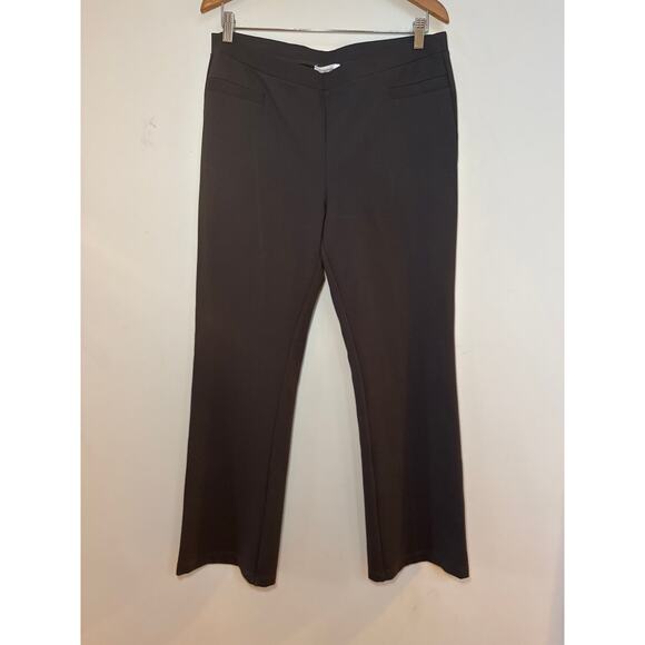 Symphony by a.f Pull on Pants Ponte Knit Bootcut Elastic Waist Comfort Large - Picture 1 of 4